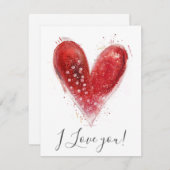 Valentine Heart design Feiertagskarte (Vorne/Hinten)