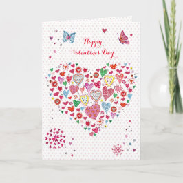 Valentine Heart Dots | Grußkarte Feiertagskarte
