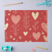 Valentine heart floral tissue paper seidenpapier (Basteln)