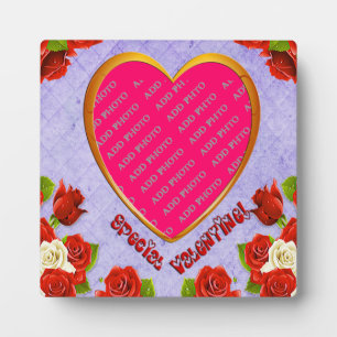 Valentine Heart Frame Foto Plaque Fotoplatte