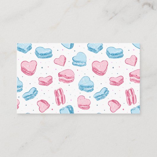 Valentine Heart Gender Reveal Diaper Raffle Ticket Begleitkarte (Rückseite)