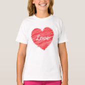 Valentine Heart Girls T - Shirt (Vorderseite)