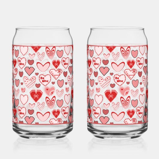Valentine Heart Glass Dosenglas (Vorderseite)