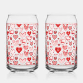 Valentine Heart Glass Dosenglas (Links)