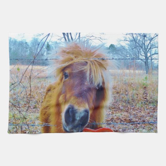 Valentine Heart Horse Handtuch (Horizontal)