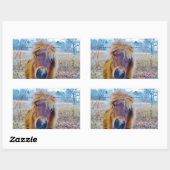 Valentine Heart Horse Rechteckiger Aufkleber (Blatt)