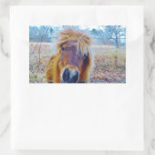 Valentine Heart Horse Rechteckiger Aufkleber (Tasche)