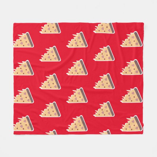 Valentine Heart Hugs und Kisses Pizza Slice Fleecedecke (Vorderseite (Horizontal))