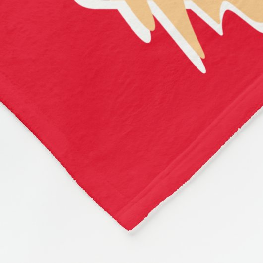 Valentine Heart Hugs und Kisses Pizza Slice Fleecedecke (Ecke)