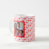 Valentine Heart Liebe Muster Benutzerdefiniertes F Kaffeetasse (Vorderseite Links)