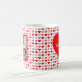 Valentine Heart Liebe Muster Benutzerdefiniertes F Kaffeetasse (Mittel)