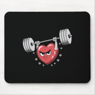 Valentine Heart Lifting Weichteilheit Funny Workou Mousepad