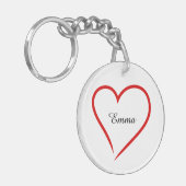 Valentine Heart Love Schlüsselanhänger (Vorderseite links)