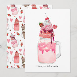 Valentine Heart Milkshake I Liebe You Pup Card Karte