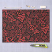 Valentine_heart-Papiertaschentuch - Geschenkpackun Seidenpapier (Handwerk)