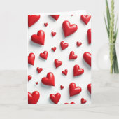 Valentine Heart Pattern Card Karte (Vorderseite)
