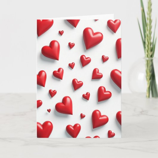 Valentine Heart Pattern Card Karte (Vorderseite)