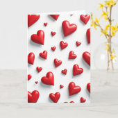 Valentine Heart Pattern Card Karte (Gelbe Blume)