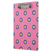 Valentine Heart Pattern with Circles – Cute Pink Klemmbrett (Links)