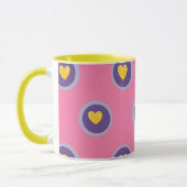 Valentine Heart Pattern with Circles – Cute Pink Tasse (Links)