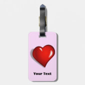 Valentine Heart Personalisierte Gepäckmarken Gepäckanhänger (Rückseite vertikal)