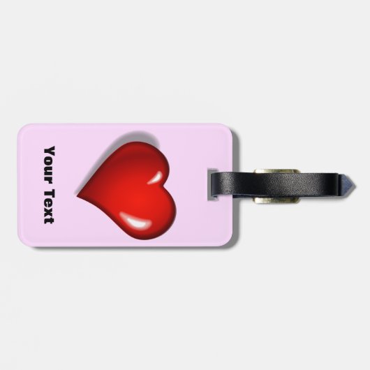 Valentine Heart Personalisierte Gepäckmarken Gepäckanhänger (Rückseite horizontal)