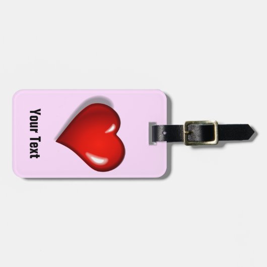 Valentine Heart Personalisierte Gepäckmarken Gepäckanhänger (Vorderseite horizontal)