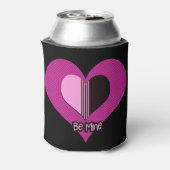 Valentine Heart Pink and Black Be Mine Dosenkühler (Kanne Rückseite)