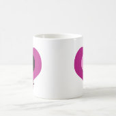 Valentine Heart Pink and Black Be Mine Kaffeetasse (Mittel)