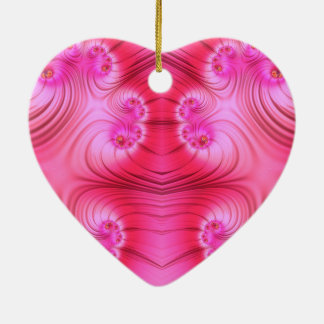 ~VALENTINE HEART ~ Pink Fraktal ~ Keramik Ornament