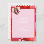 Valentine Heart Pop Feiertagskarte (Rückseite)