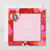 Valentine Heart Pop Feiertagskarte (Rückseite)