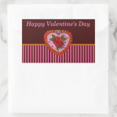 Valentine Heart Rechteckiger Aufkleber (Tasche)