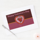 Valentine Heart Rechteckiger Aufkleber (Umschlag)