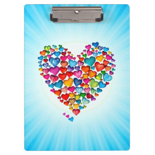 Valentine Heart Shape Watercolor Design-57393 Pape Klemmbrett