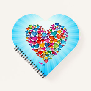Valentine Heart Shape Watercolor Design-57393 Pape Notizblock
