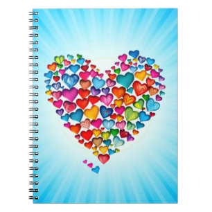 Valentine Heart Shape Watercolor Design-57393 Pape Notizblock
