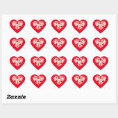 Valentine Heart Stickers (Blatt)