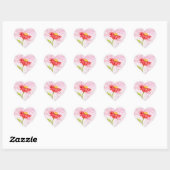 Valentine Heart Stickers Liebe Red Daisy (Blatt)