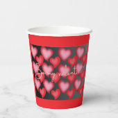 Valentine Heart Tasse Pappbecher (Rückseite)