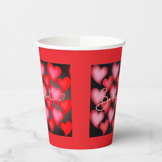 Valentine Heart Tasse Pappbecher (Links)