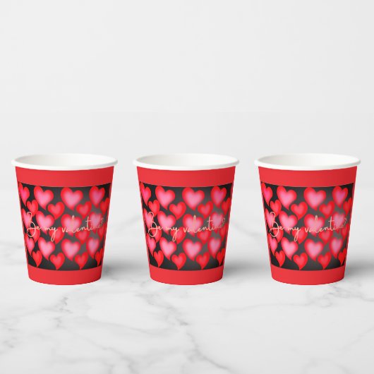 Valentine Heart Tasse Pappbecher (Multi)