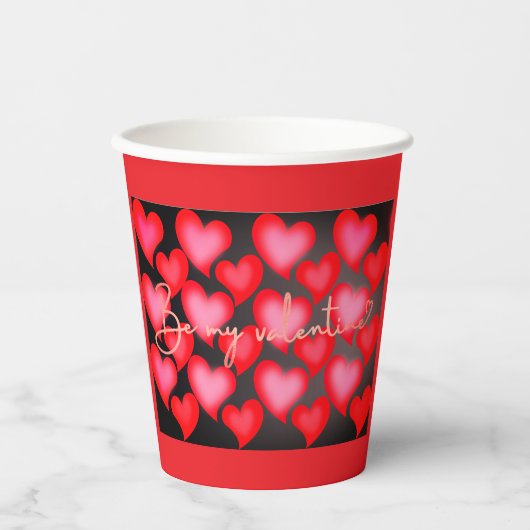Valentine Heart Tasse Pappbecher (Vorderseite)
