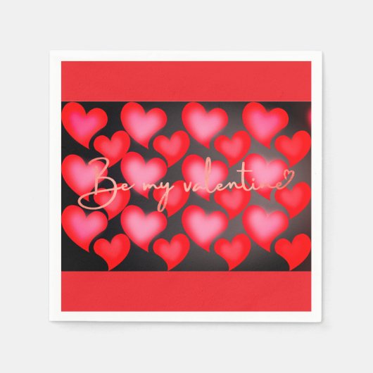 Valentine Heart Tasse Serviette (Vorderseite)