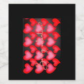 Valentine Heart Tasse Weinetikett (Einzelnes Label)