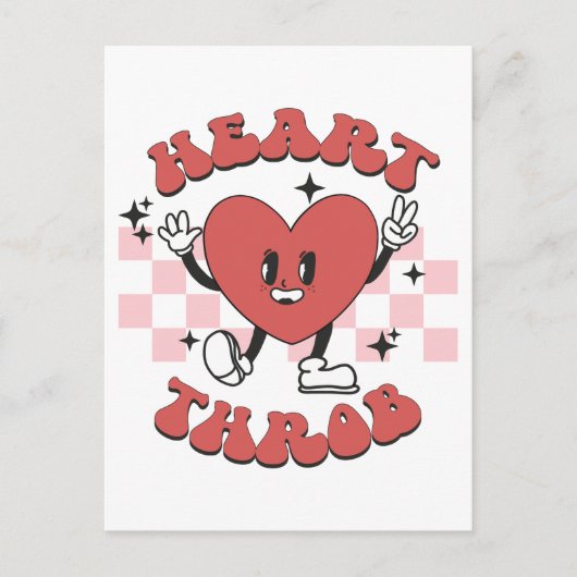Valentine Heart Throb Postkarte (Vorderseite)