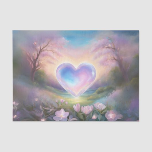 Valentine Heart Tissue Wrapping Paper Seidenpapier (Vorderseite)