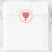 Valentine Heart Tree Floral Sticker (Tasche)