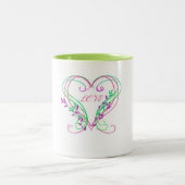 Valentine Heart Wirbel Tasse (Mittel)