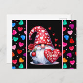 Valentine Heartfelt Gnome Postkarte (Vorne/Hinten)